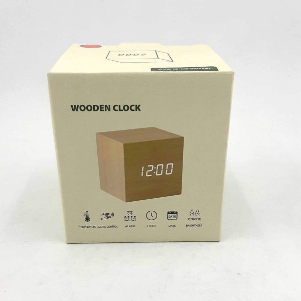 ساعت دیچیتال رو میزی چوبی - ویرگولشاپ