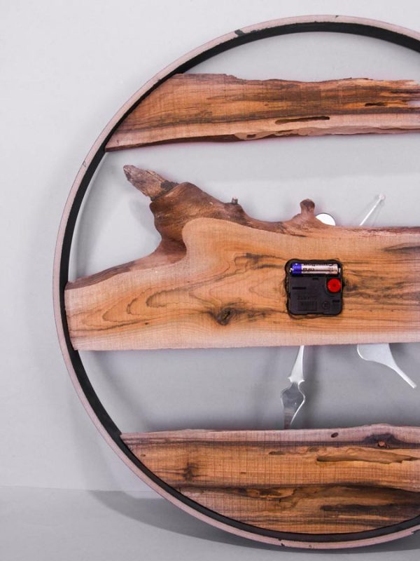 ساعت دیواری با چوب توت مدل دایره