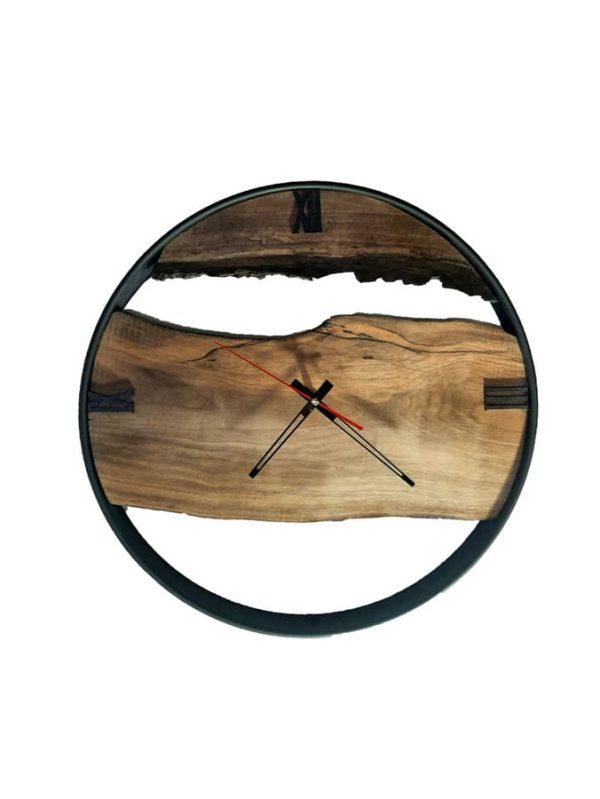 ساعت دیواری چوبی طرح دایره