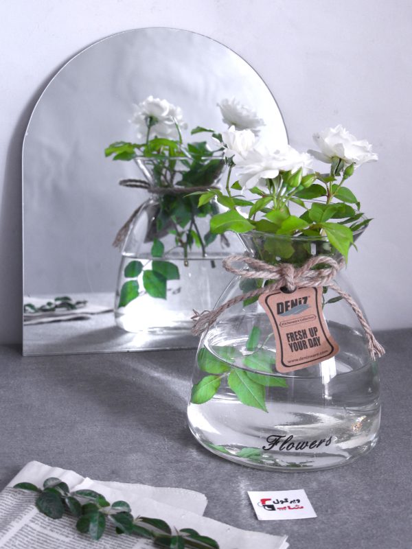 گلدان شیشه ای دنیز مدل فلاور