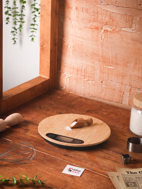 ترازوی دیجیتال چوبی آشپزخانه